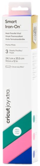 351530_b_1.jpg מארז 3 דפי Iron-On למכשיר Joy Xtra מבית Cricut - בצבעי טורקיז בוהק, ורוד, כחול מלכותי