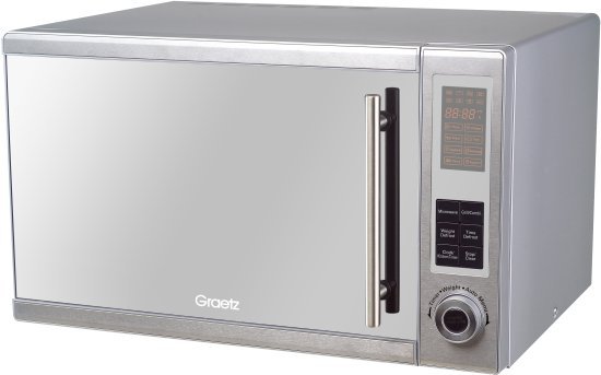 מיקרוגל דיגיטלי משולב גריל 30 ליטר Graetz MW-1037 900W / 1000W - צבע כסוף