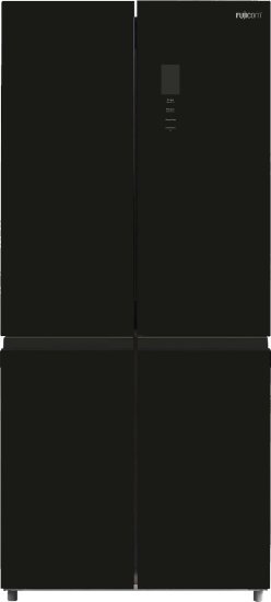 מקרר 4 דלתות אינוורטר מקפיא תחתון 475 ליטר Fujicom No-Frost FJ-NF500BK - זכוכית שחורה