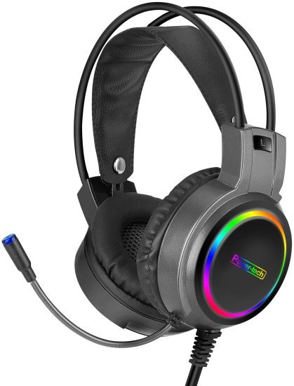 אוזניות גיימינג Power-Tech HS-35 - צבע שחור