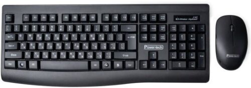 סט מקלדת ועכבר אלחוטיים Power-Tech WS900 - צבע שחור