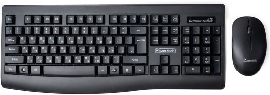 352965_b_1.jpg סט מקלדת ועכבר אלחוטיים Power-Tech WS900 - צבע שחור