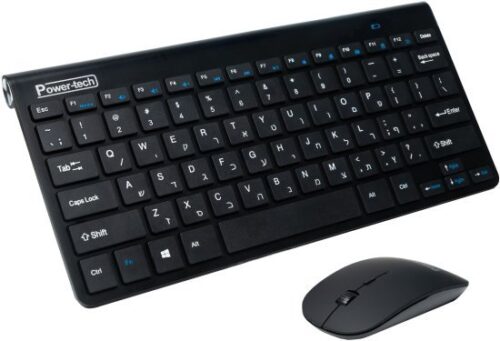 סט מקלדת ועכבר אלחוטיים Power-Tech WS550 - צבע שחור