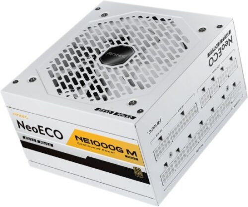 ספק כח מודולרי Antec Neo Eco 1000G M ATX 3.0 1000W Gold 12cm PSU NE1000G M ATX3.0 - לבן