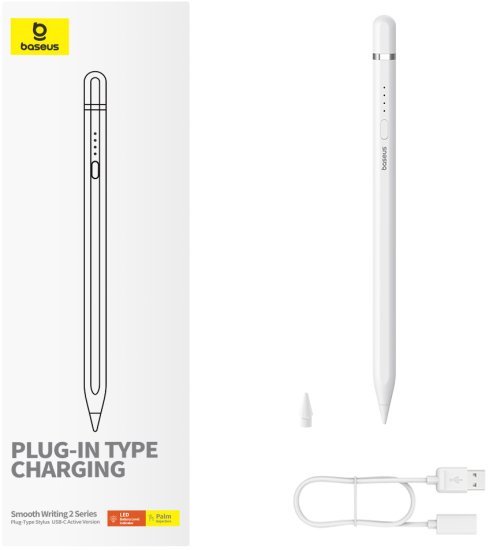 353282_b_1.jpg עט סטיילוס Baseus Smooth Writing 2 Stylus Pen Plug-in Type-C - צבע לבן