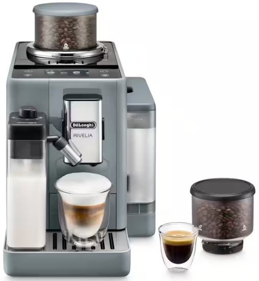 מכונת קפה אוטומטית Delonghi Rivelia 1450W EXAM440.55 - צבע אפור