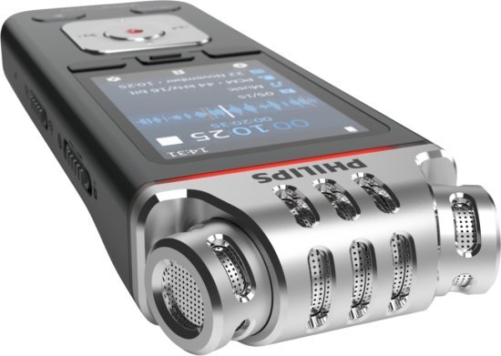 רשמקול מנהלים דיגיטלי + מיקרופון 360 מעלות Philips DVT8115 - נפח 8GB