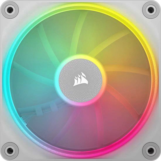קיט 3 מאווררים למארז עם בקר תאורה Corsair iCUE LINK LX120 RGB 120mm PWM - צבע לבן