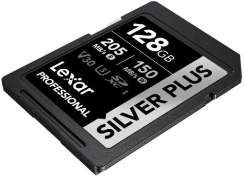 כרטיס זיכרון Lexar Professional Silver Plus SDXC - נפח 128GB