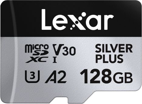 כרטיס זיכרון Lexar Professional Silver Plus microSDXC עם מתאם SD - נפח 128GB