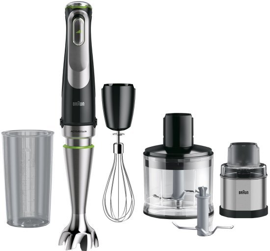 בלנדר מוט 5 ב-1 Braun Minipimer 9 MQ9138XI 1200W - צבע שחור / כסוף