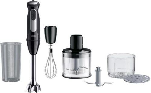 בלנדר מוט 6 ב-1 Braun MultiQuick 5 MQ55254MBK 1000W - צבע שחור / נירוסטה