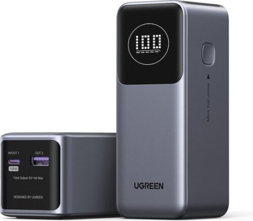 סוללת גיבוי בעלת טעינה מהירה 12000mAh דגם Nexode מבית UGREEN - צבע שחור