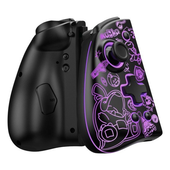 שלט אלחוטי ל-FUNLAB Luminous Joy-pad Nintendo Switch - עיצוב Scarlet & Violet - צבע שחור / סגול
