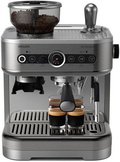 מכונת אספרסו חצי אוטומטית Philips Barista Brew (Dual) PSA3228 / 01 - צבע כסוף