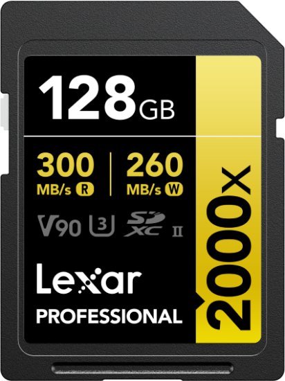 כרטיס זיכרון Lexar Professional SDXC 2000x UHS-II - נפח 128GB