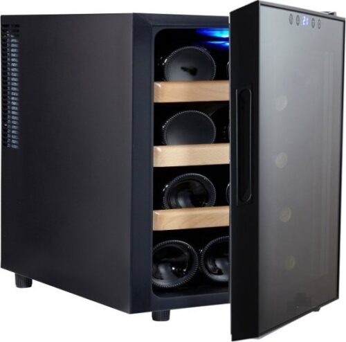 מקרר יין דיגיטלי 12 בקבוקים משולב מדפי עץ נשלפים Winekeeper Galaxy