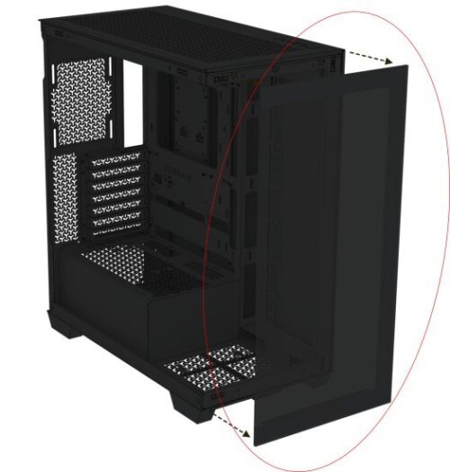 368503_b_1.jpg פאנל קדמי רשת מחוררת למארז מחשב Corsair 3500X - צבע שחור