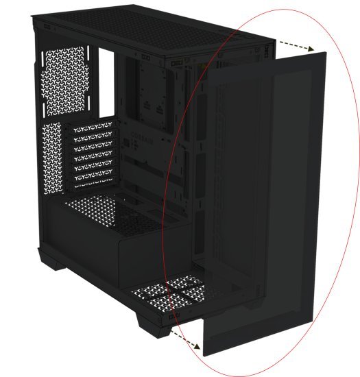 פאנל קדמי רשת מחוררת למארז מחשב Corsair 3500X - צבע שחור