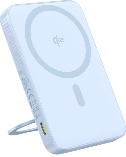 סוללת גיבוי מגנטית PicoGo Qi2 בנפח 5000mAh בהספק מקסימלי של 20W מבית Baseus - צבע כחול