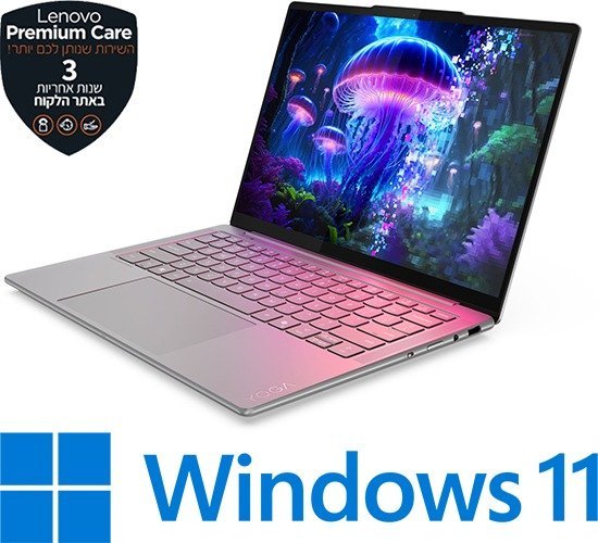 מחשב נייד Lenovo Yoga Slim 7-14ILL10 Aura Edition 83JX004PIV - צבע Luna Grey