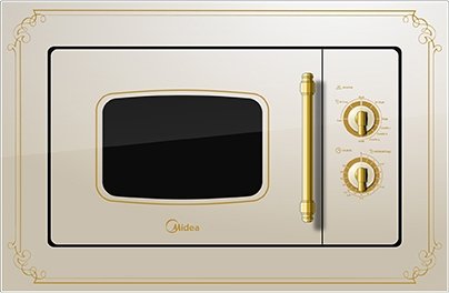 מיקרוגל מכני משולב גריל 20 ליטר Midea MG820BW8 800W צבע שמנת