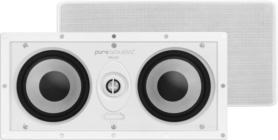 רמקול שקוע קיר סנטר LCR עם גריל מגנטי שטוח דגם WB-252 מבית Pure Acoustics