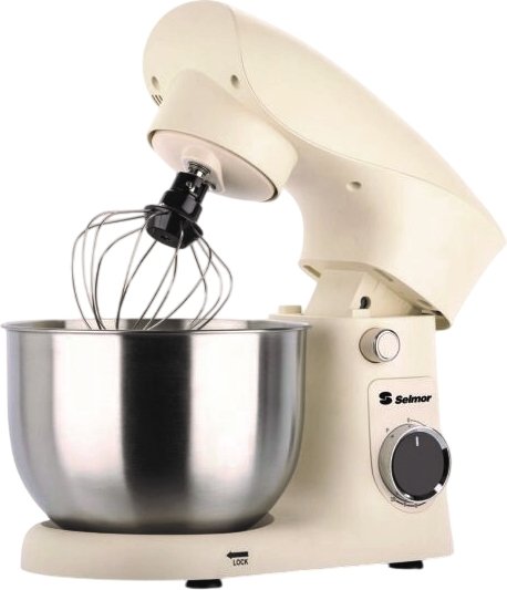 מיקסר שולחני עם קערה בנפח 4.5 ליטר 1500W מבית Selmor - צבע שמנת