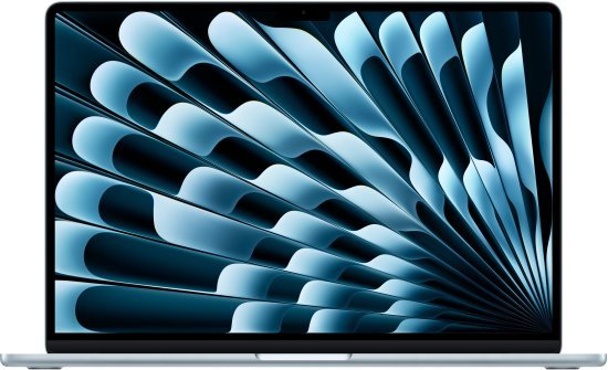מחשב Apple MacBook Air 15 M4 Chip 10-Core CPU, 10-Core GPU, 256GB SSD Storage, 16GB Unified Memory - צבע Sky Blue - מקלדת עברית / אנגלית - דגם MC7A4HB / A
