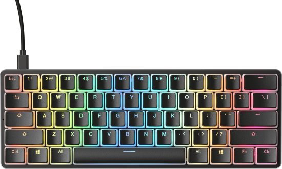 מקלדת גיימינג מכנית חוטית Glorious GMMK Prebuilt Compact 60% - צבע שחור