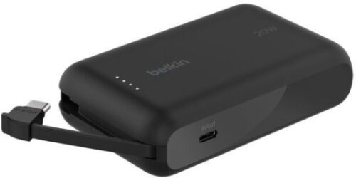 סוללת גיבוי ניידת 20W 10000mAh עם יציאת USB-C דגם BoostCharge מבית Belkin - צבע שחור