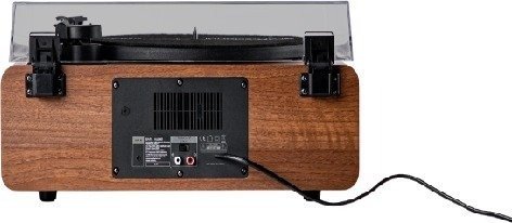 פטיפון מקצועי עם רמקולים מובנים SAFA MIC-400TT - צבע אגוז כהה