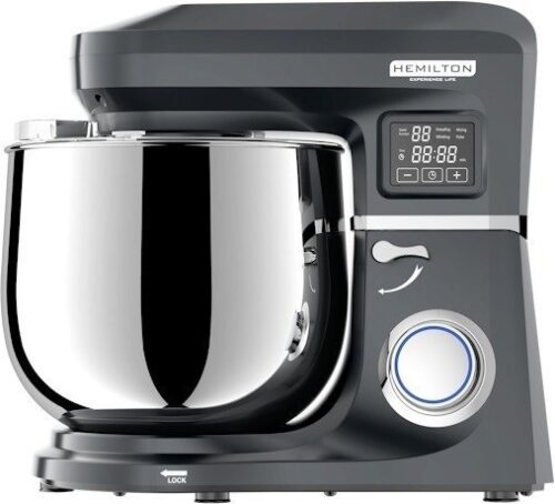 מיקסר מקצועי דיגיטלי 1600W קערה 10 ליטר Hemilton - צבע אפור