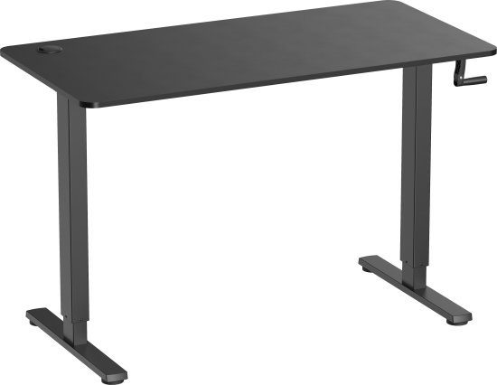 שולחן מחשב מתכוונן בגודל 120X60 ס''מ Brateck Manual Height Adjustable Desk N12-22RE-B - צבע שחור