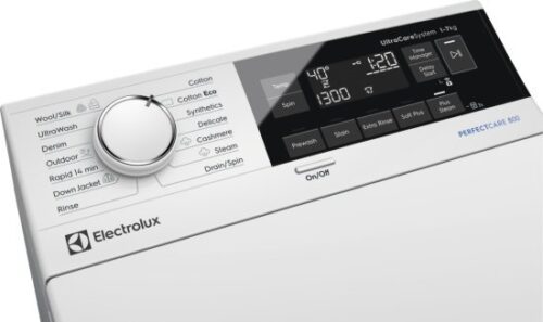 מכונת כביסה פתח עליון 7 ק''ג 1300 סל''ד Electrolux PerfectCare 600 EW6T3733BM - צבע לבן - תוצרת פולין