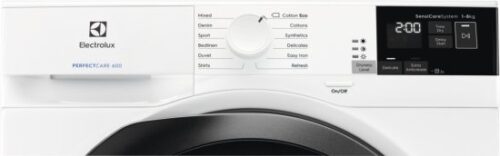 מייבש כביסה קונדנסור פתח חזית 8 ק''ג Electrolux PerfectCare 600 EW6C4853CM - צבע לבן דלת שחורה - תוצרת פולין