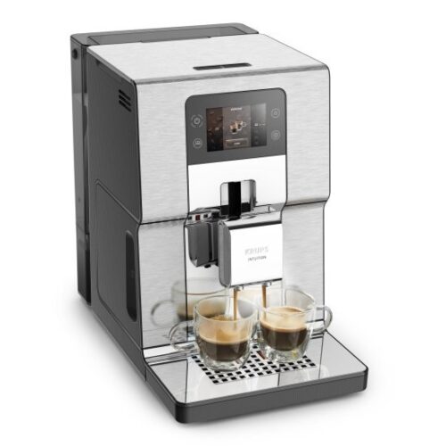 מכונת קפה אוטומטית לשימוש עם פולי קפה 1550W דגם Krups Intuition Experience+ EA877D10 - צבע שחור - תוצרת צרפת