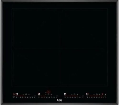 כיריים אינדוקציה 4 אזורי בישול 59 ס''מ AEG TotalFlex Plus Pro IKK64681FB 7350W - צבע שחור עם מסגרת משופעת - תוצרת גרמניה