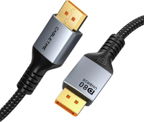 כבל 2.1 DP  באיכות 16K / 60Hz מבית Cable Time -  אורך 2 מטר