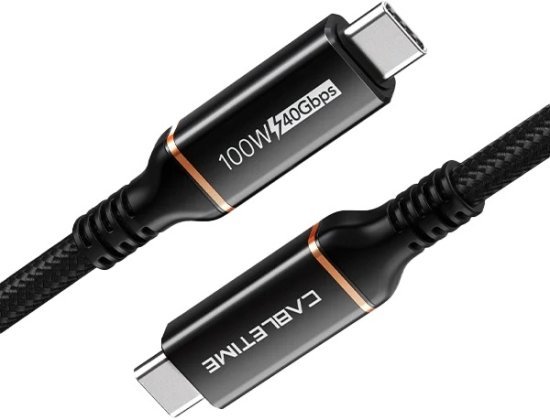 כבל 100W USB4 Type-C באיכות 8K מבית Cable Time -  אורך 1 מטר
