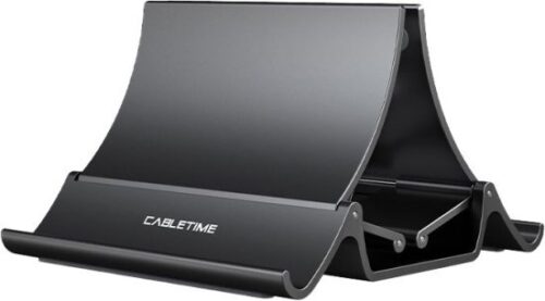 מעמד אנכי מתקפל למחשב נייד מבית Cable Time - בצבע שחור