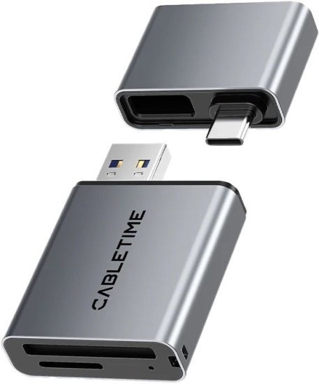 378783_b_1.jpg קורא כרטיסים 3 ב-1 USB-A 3.0 Type-C SD / MicroSD מבית Cable Time