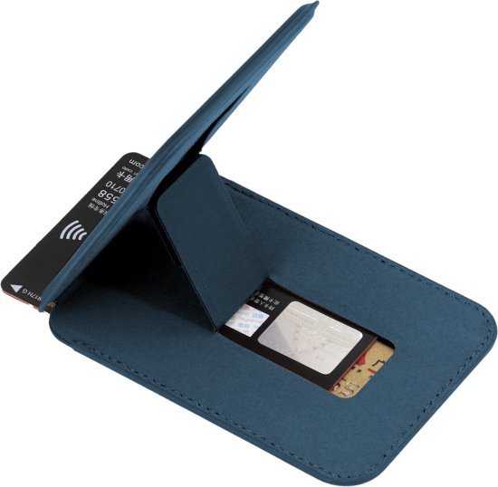 ארנק כרטיסים מגנטי תומך MagSafe לאייפון - צבע כחול