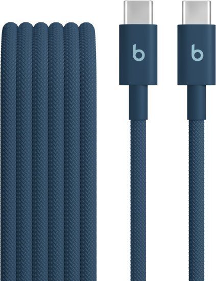 כבל עם ציפוי בד קלוע בחיבור USB-C ל- USB-C מבית Apple Beats - אורך 1.5 מטר - צבע Nitro Navy