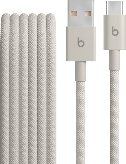 379370_b_1.jpg כבל עם ציפוי בד קלוע בחיבור USB-A ל- USB-C מבית Apple Beats - אורך 1.5 מטר - צבע Surge Stone