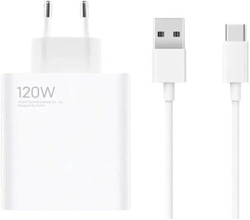 מטען קיר Xiaomi 120W (Type-A) עם כבל USB-C - צבע לבן