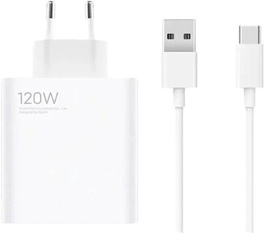 מטען קיר Xiaomi 120W (Type-A) עם כבל USB-C - צבע לבן