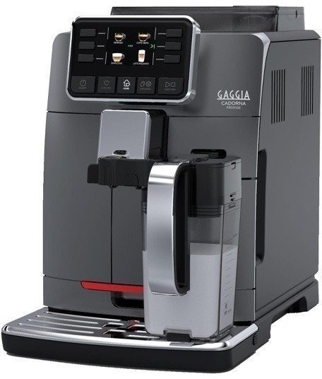 מכונת קפה אוטומטית עם קנקן להקצפת חלב בנפח 0.6 ליטר Gaggia Cadorna Prestige - צבע שחור / כסוף
