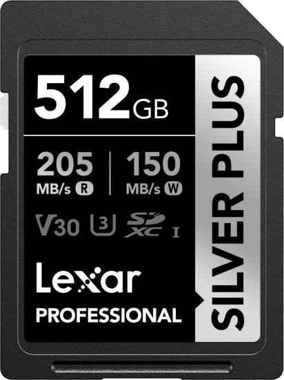 380533_b_1.jpg כרטיס זיכרון Lexar Professional Silver Plus SDXC UHS-I - נפח 512GB