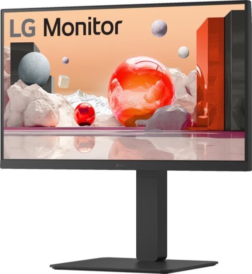 מסך מחשב ''LG 24BA650-B FHD IPS HDMI DP USB-C USB 3.2 24 - צבע שחור